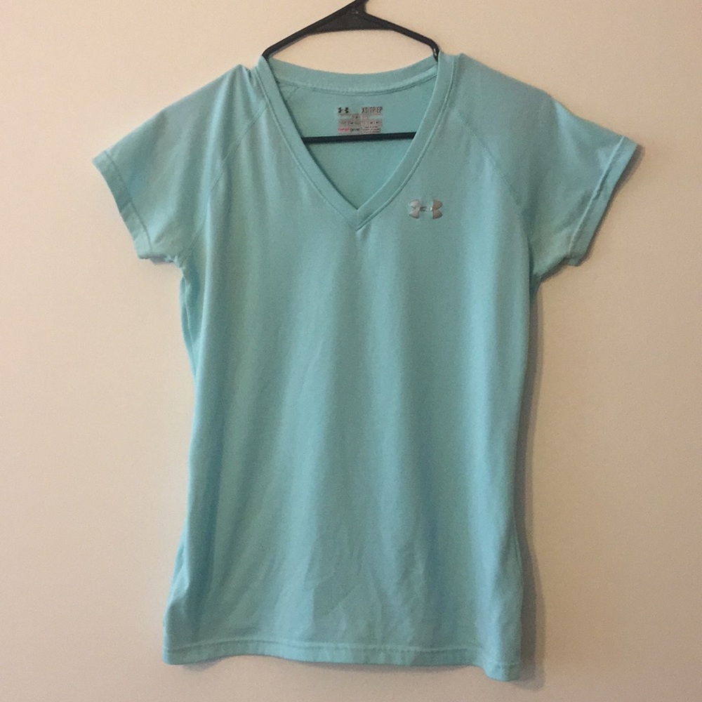 XS Under Armour Tiffany Blue Workout Tee